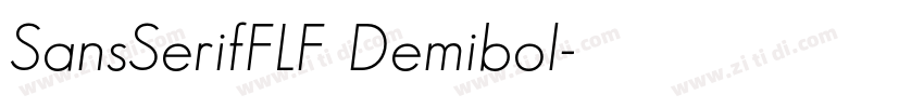 SansSerifFLF Demibol字体转换